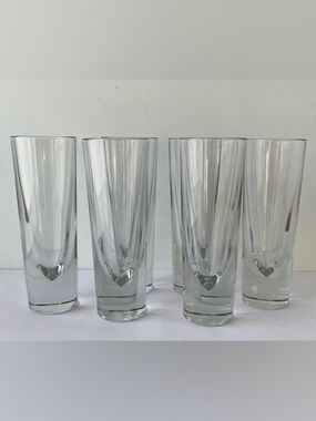 Vintage 80s Carlo Moretti Blown Bullet Highball Glasses Set of 4